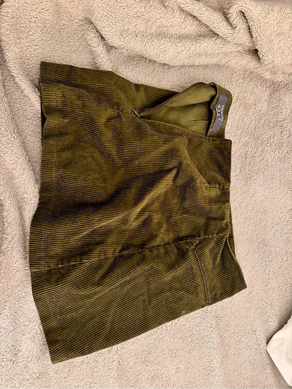 Primark Corduroy Mini Skirt in Green